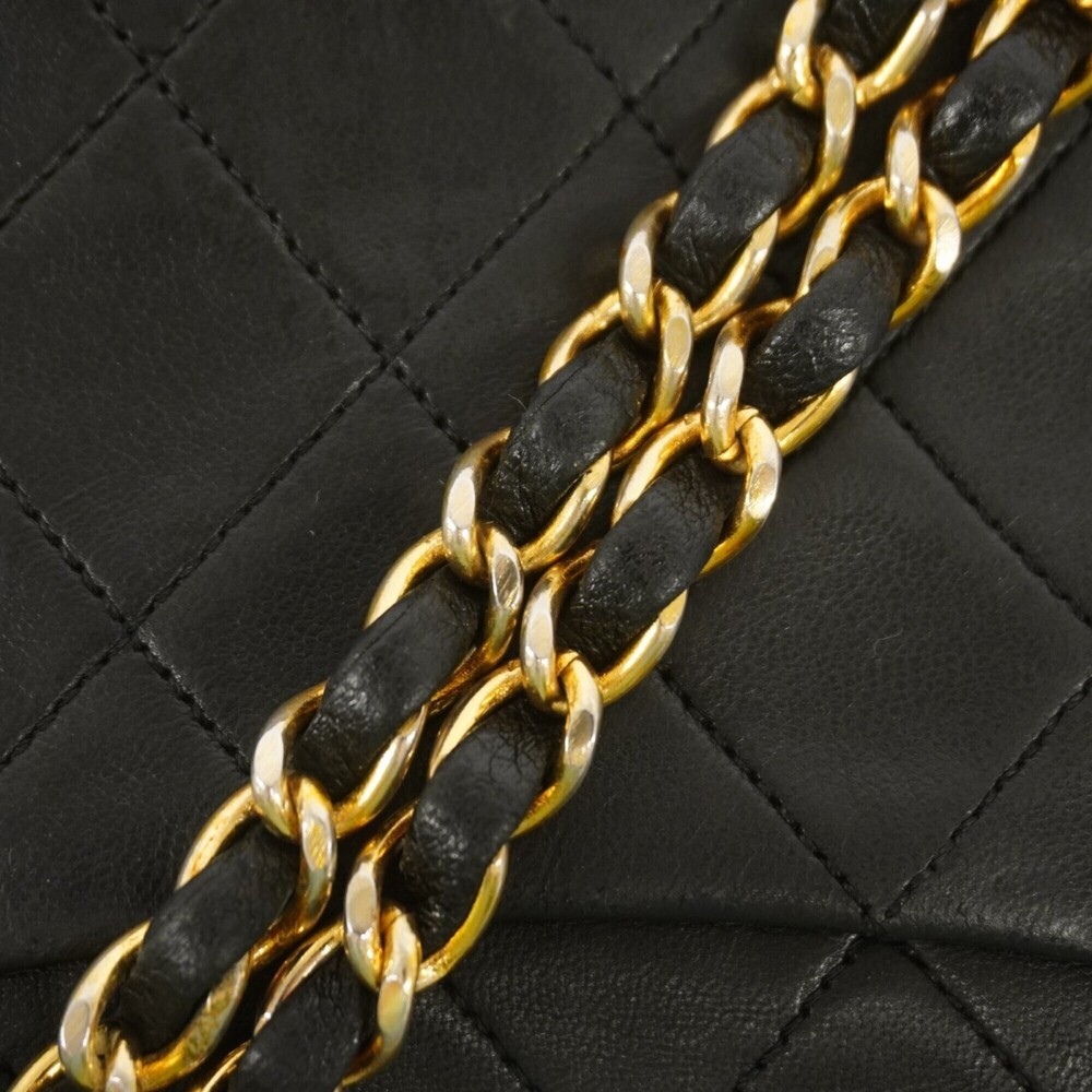 Chanel Matelassé Chain Shoulder Bag, Lambskin, Black, Women's - Picture 9 of 10
